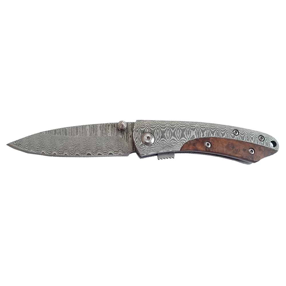 Wood handle pocket knife 175/ front side