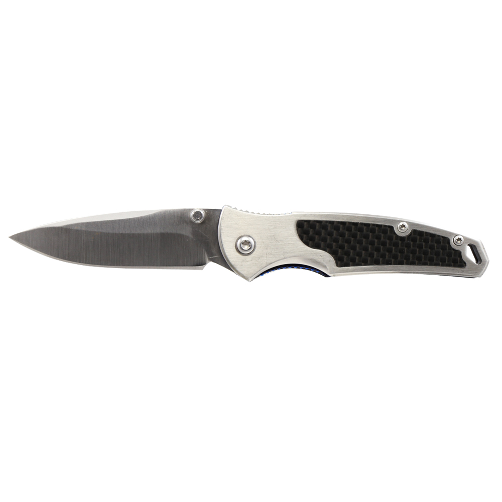 Carbon fiber inlay pocket knife 281/ front side