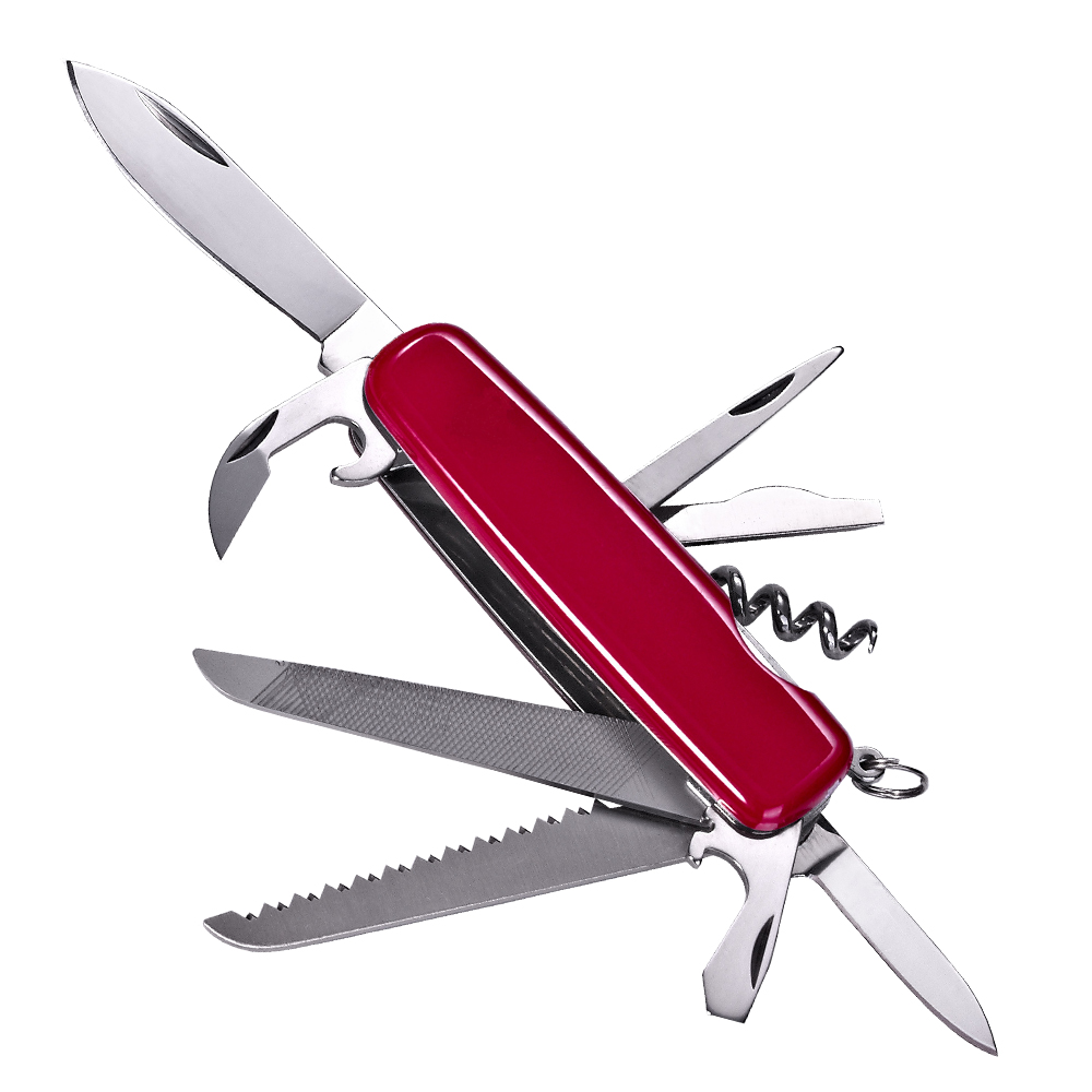 Father's day multi tool pocket knife red