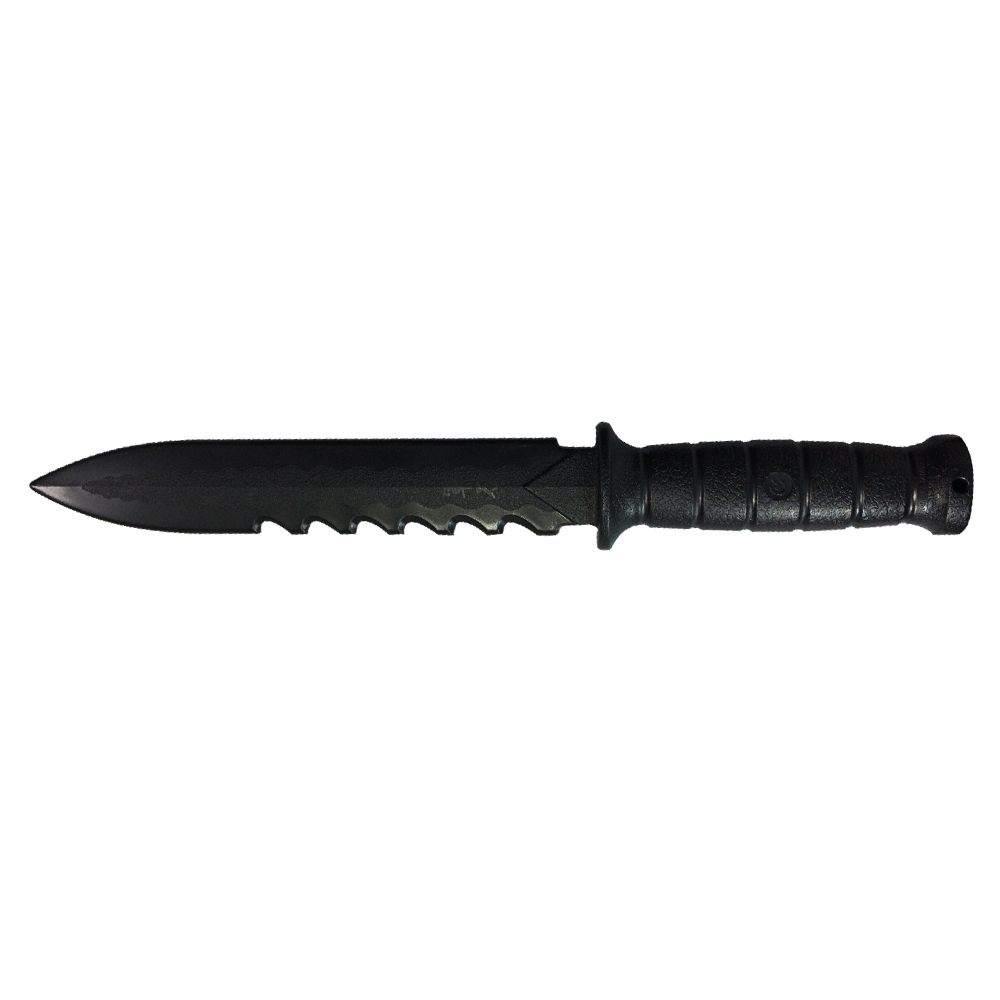 Saw blade design TPR rubber practice knife E448 /front side