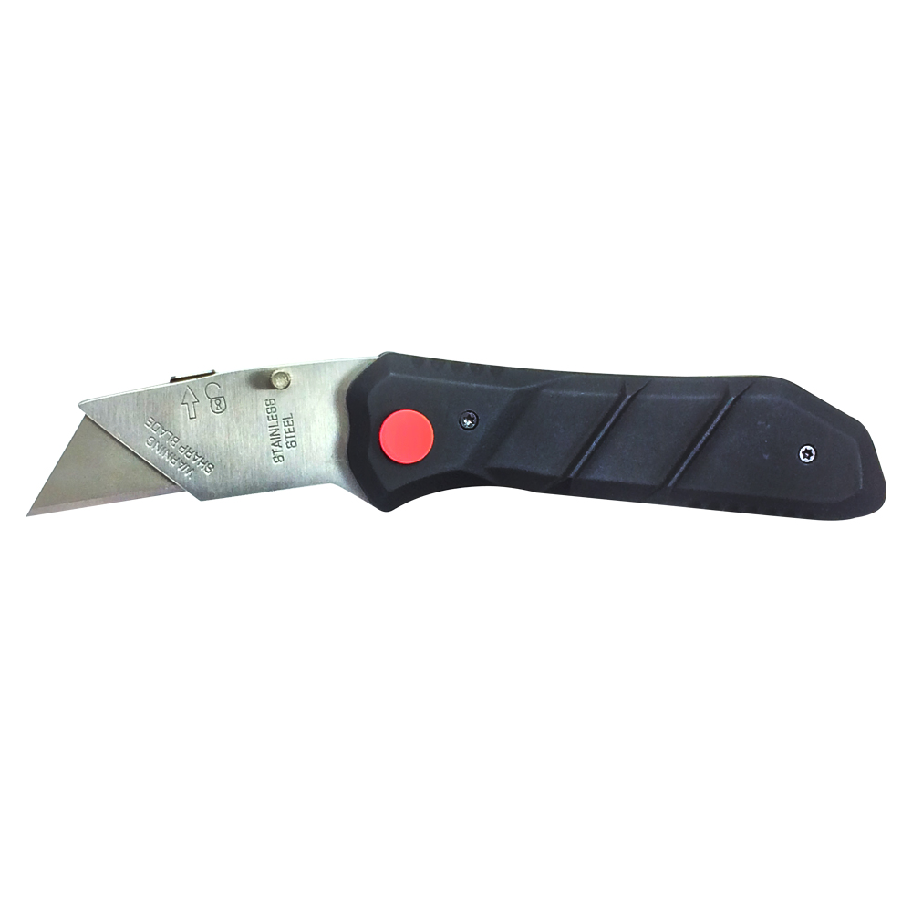 Button lock anti-slip handle cutter knife 158/ front side